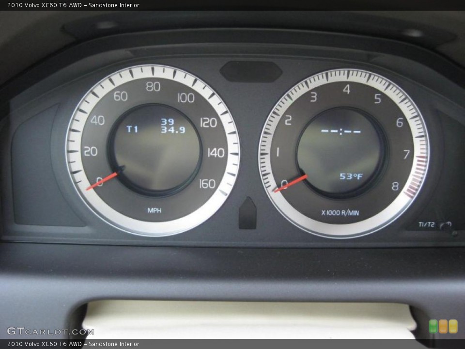 Sandstone Interior Gauges for the 2010 Volvo XC60 T6 AWD #40352226