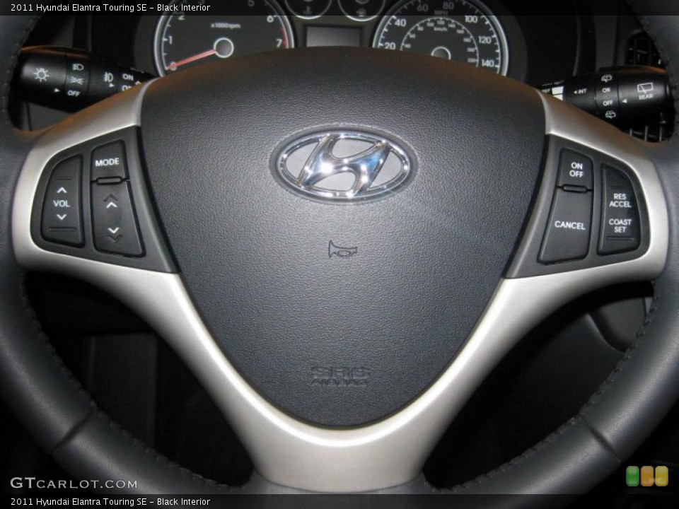 Black Interior Steering Wheel for the 2011 Hyundai Elantra Touring SE #40352634