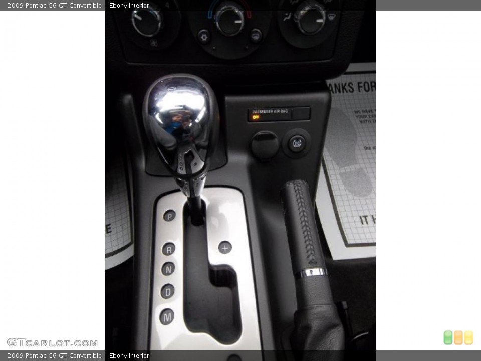 Ebony Interior Transmission for the 2009 Pontiac G6 GT Convertible #40356785