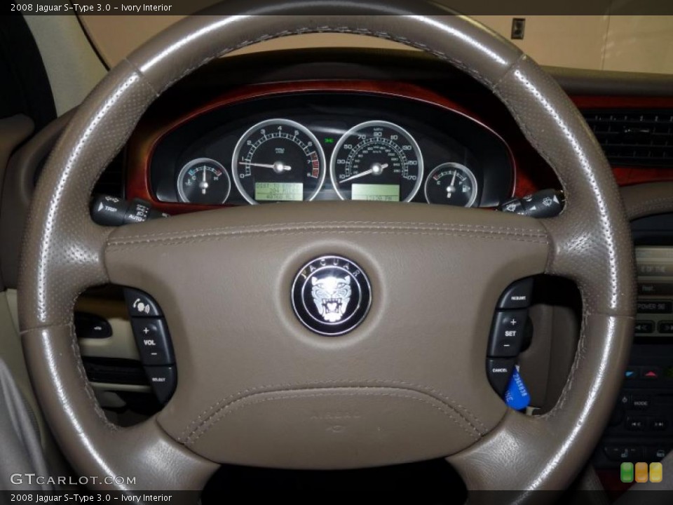 Ivory Interior Steering Wheel for the 2008 Jaguar S-Type 3.0 #40361149