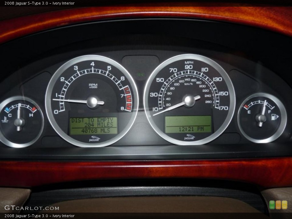 Ivory Interior Gauges for the 2008 Jaguar S-Type 3.0 #40361161