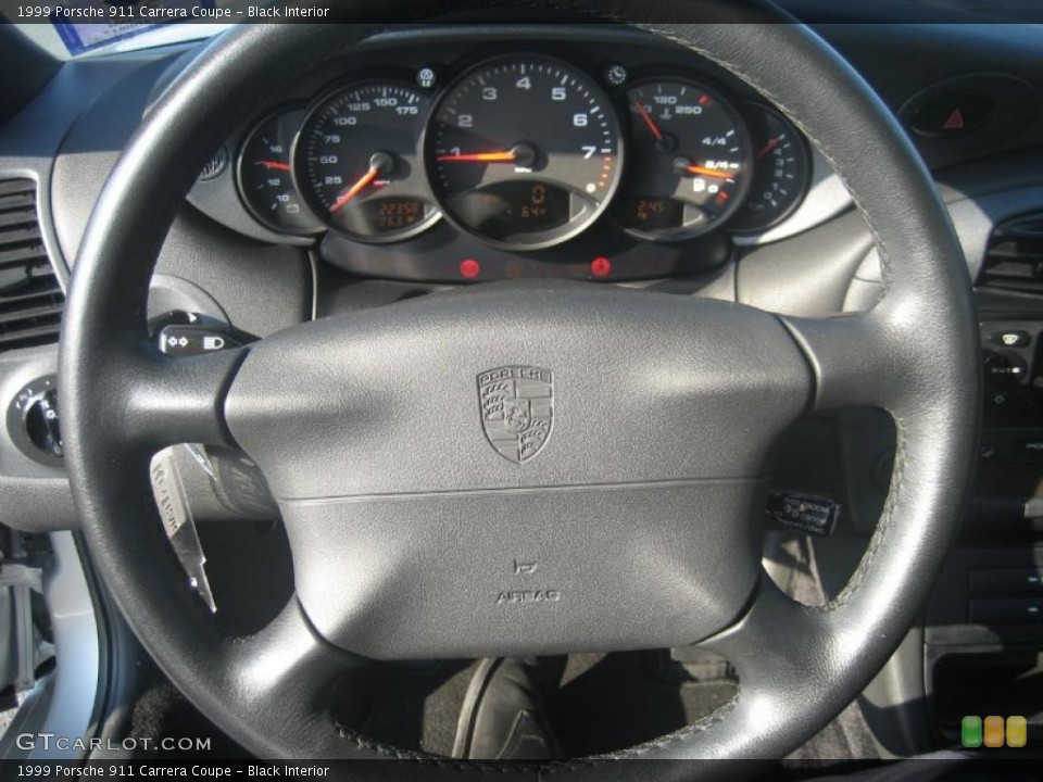 Black Interior Steering Wheel for the 1999 Porsche 911 Carrera Coupe #40363185