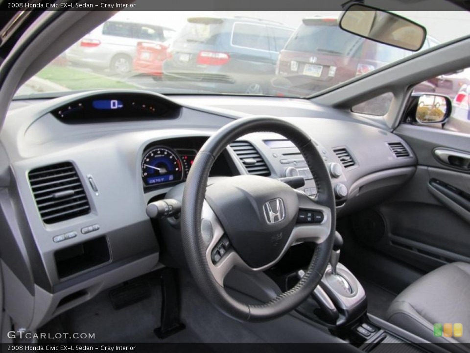 Gray Interior Prime Interior for the 2008 Honda Civic EX-L Sedan #40369949