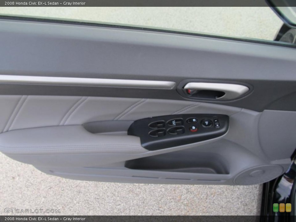 Gray Interior Door Panel for the 2008 Honda Civic EX-L Sedan #40369965