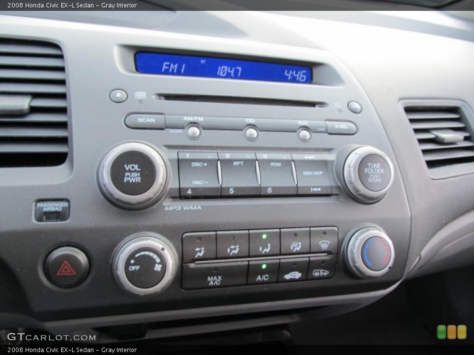 Gray Interior Controls for the 2008 Honda Civic EX-L Sedan #40370025