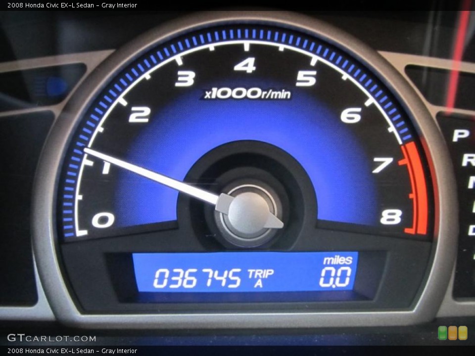Gray Interior Gauges for the 2008 Honda Civic EX-L Sedan #40370077