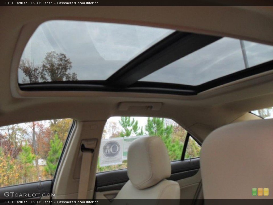 Cashmere/Cocoa Interior Sunroof for the 2011 Cadillac CTS 3.6 Sedan #40375009