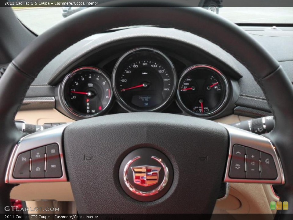 Cashmere/Cocoa Interior Steering Wheel for the 2011 Cadillac CTS Coupe #40376653