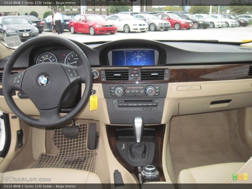 Beige Interior Dashboard for the 2010 BMW 3 Series 328i Sedan #40378737