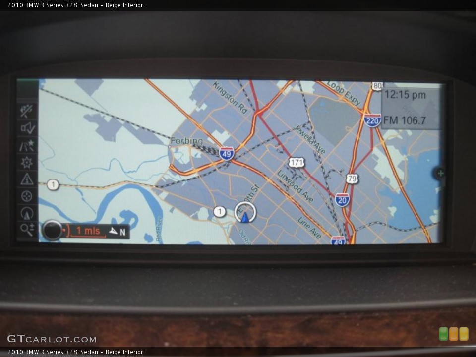 Beige Interior Navigation for the 2010 BMW 3 Series 328i Sedan #40378801