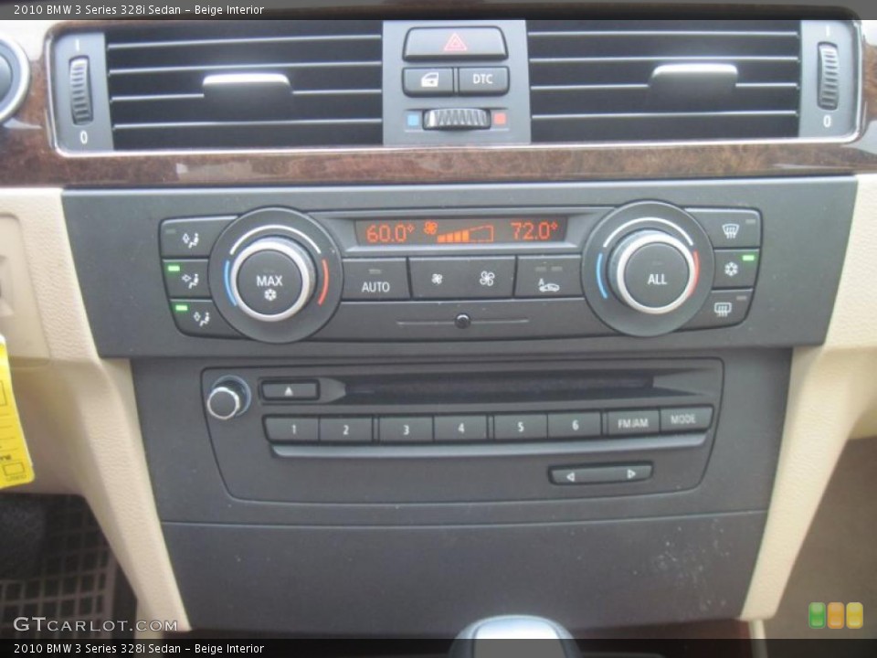 Beige Interior Controls for the 2010 BMW 3 Series 328i Sedan #40378817