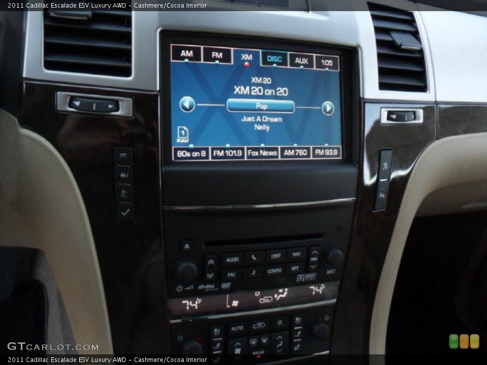 Cashmere/Cocoa Interior Navigation for the 2011 Cadillac Escalade ESV Luxury AWD #40379069