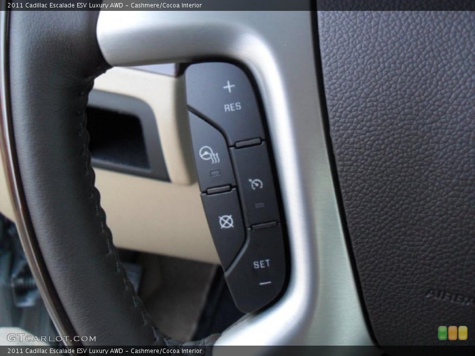 Cashmere/Cocoa Interior Controls for the 2011 Cadillac Escalade ESV Luxury AWD #40379101