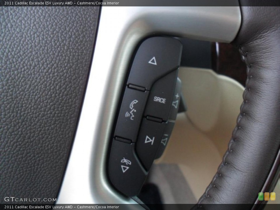 Cashmere/Cocoa Interior Controls for the 2011 Cadillac Escalade ESV Luxury AWD #40379109