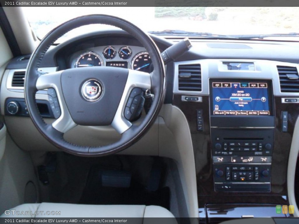 Cashmere/Cocoa Interior Dashboard for the 2011 Cadillac Escalade ESV Luxury AWD #40379181