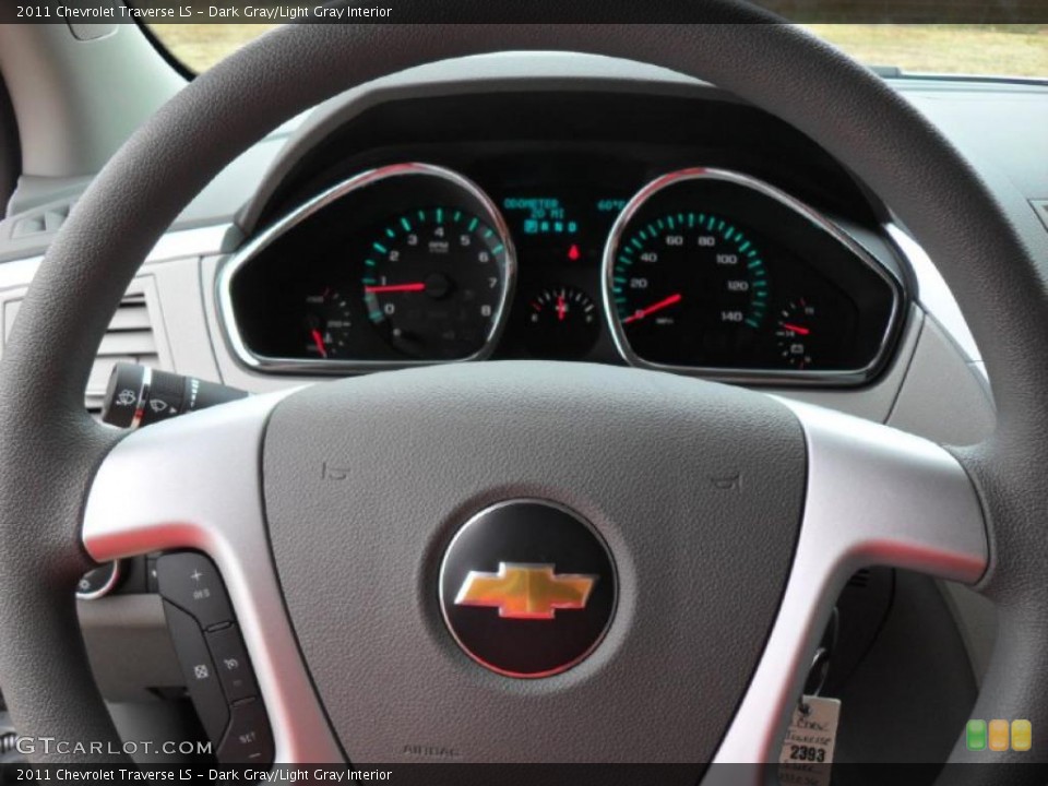 Dark Gray/Light Gray Interior Steering Wheel for the 2011 Chevrolet Traverse LS #40379929