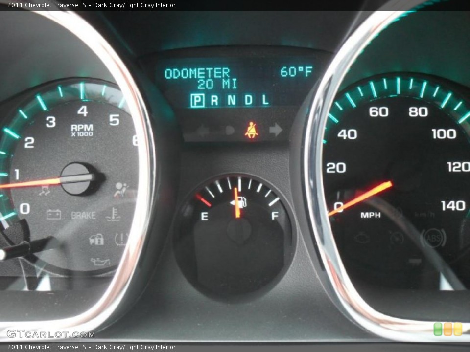 Dark Gray/Light Gray Interior Gauges for the 2011 Chevrolet Traverse LS #40379945