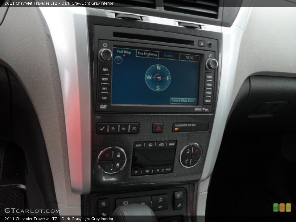 Dark Gray/Light Gray Interior Navigation for the 2011 Chevrolet Traverse LTZ #40381161