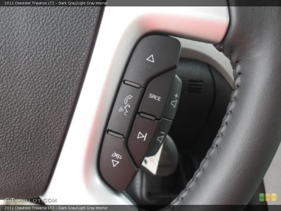 Dark Gray/Light Gray Interior Controls for the 2011 Chevrolet Traverse LTZ #40381221