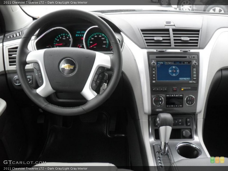 Dark Gray/Light Gray Interior Controls for the 2011 Chevrolet Traverse LTZ #40381277