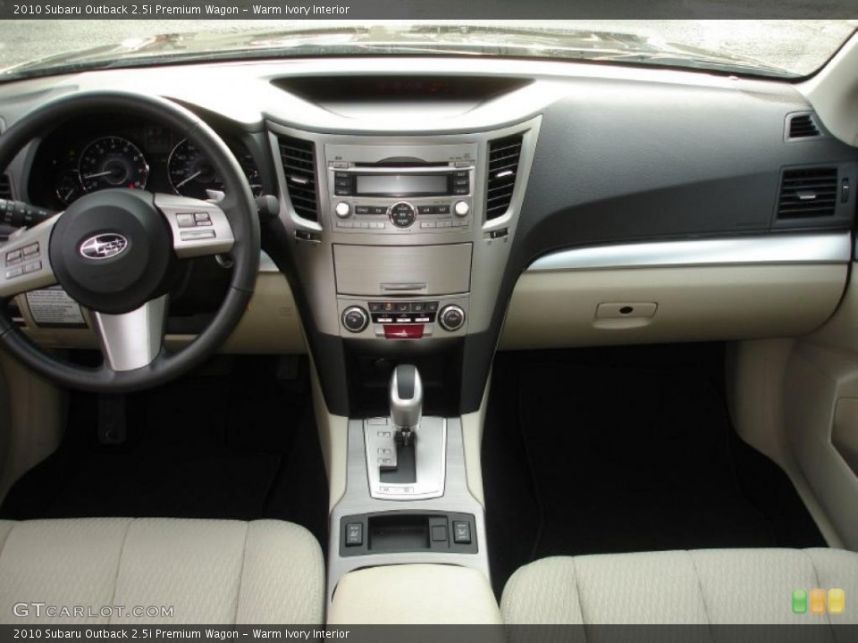 Warm Ivory Interior Dashboard for the 2010 Subaru Outback 2.5i Premium Wagon #40383457