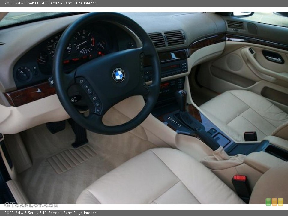 Sand Beige Interior Photo for the 2003 BMW 5 Series 540i Sedan #40391945