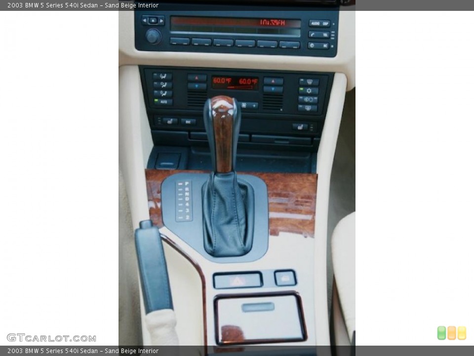 Sand Beige Interior Transmission for the 2003 BMW 5 Series 540i Sedan #40392017