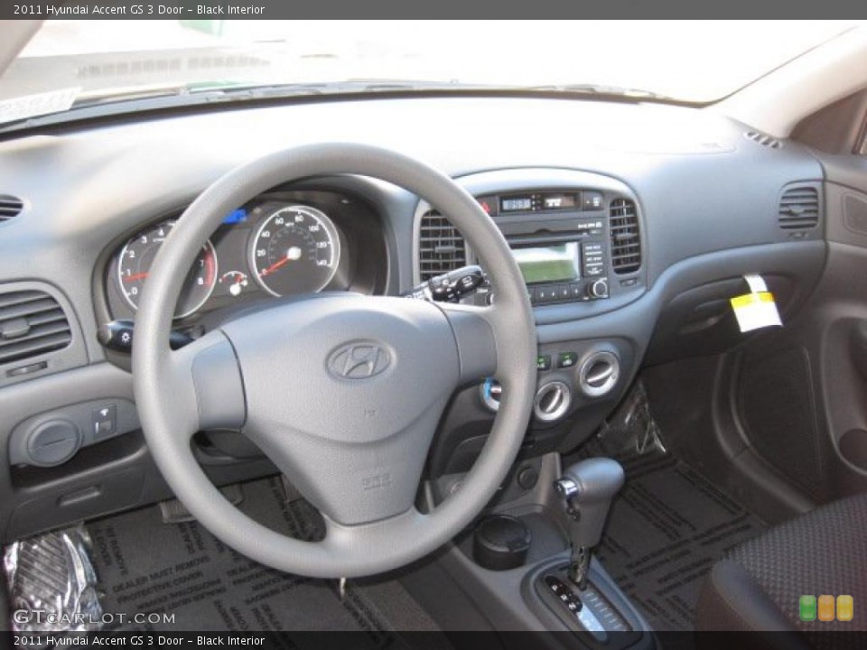 Black Interior Prime Interior for the 2011 Hyundai Accent GS 3 Door #40396877