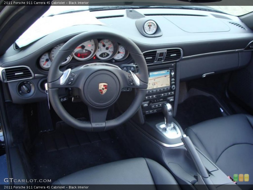 Black Interior Dashboard for the 2011 Porsche 911 Carrera 4S Cabriolet #40397481