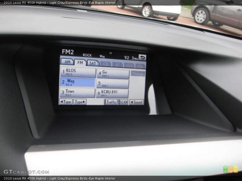 Light Gray/Espresso Birds-Eye Maple Interior Navigation for the 2010 Lexus RX 450h Hybrid #40398109
