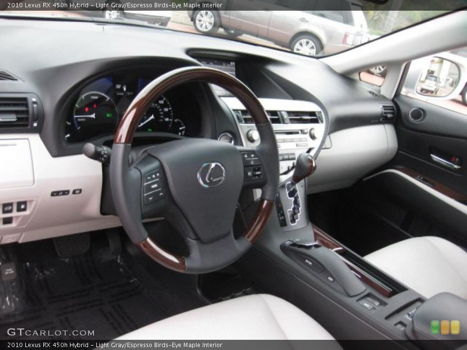 Light Gray/Espresso Birds-Eye Maple Interior Dashboard for the 2010 Lexus RX 450h Hybrid #40398121