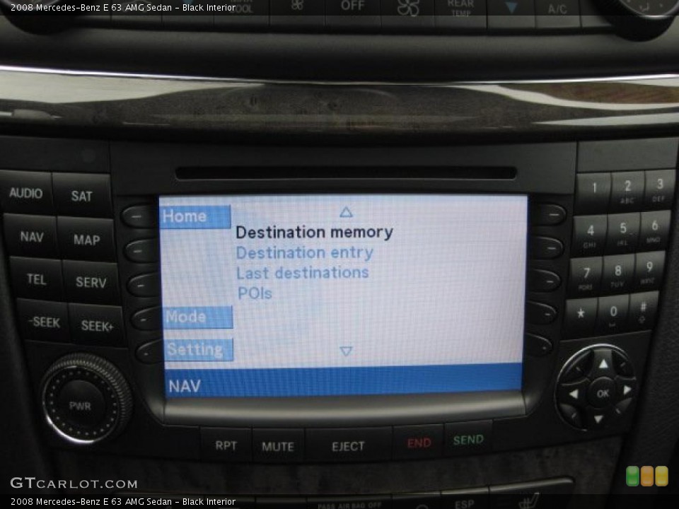Black Interior Navigation for the 2008 Mercedes-Benz E 63 AMG Sedan #40398405
