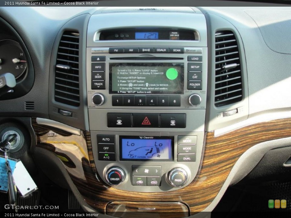 Cocoa Black Interior Controls for the 2011 Hyundai Santa Fe Limited #40399757
