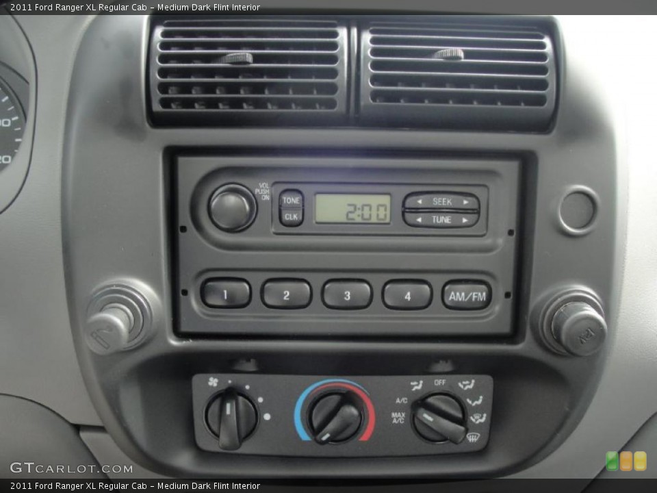 Medium Dark Flint Interior Controls for the 2011 Ford Ranger XL Regular Cab #40402325