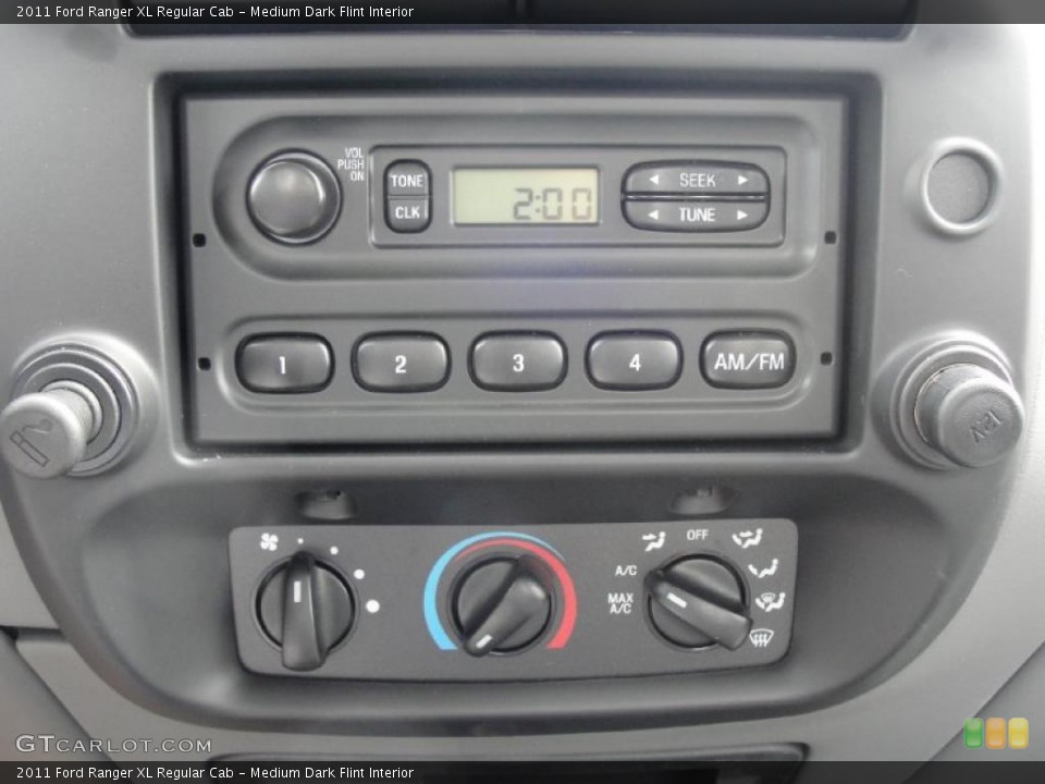 Medium Dark Flint Interior Controls for the 2011 Ford Ranger XL Regular Cab #40402333