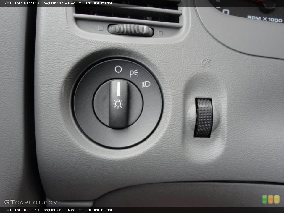 Medium Dark Flint Interior Controls for the 2011 Ford Ranger XL Regular Cab #40402353