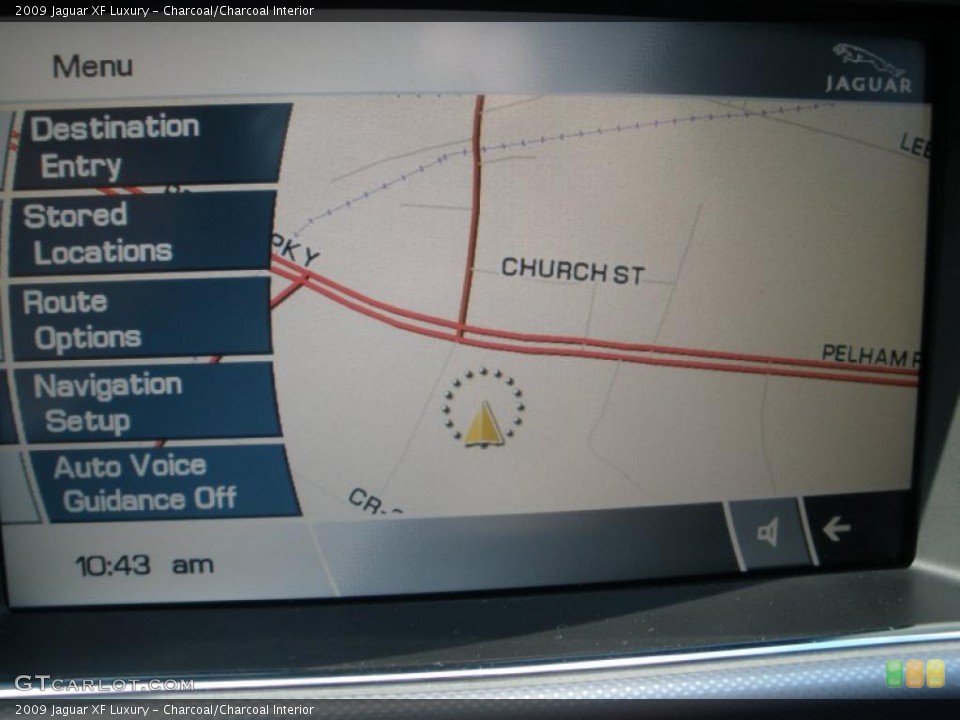 Charcoal/Charcoal Interior Navigation for the 2009 Jaguar XF Luxury #40406273