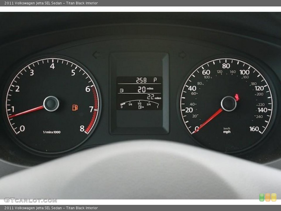 Titan Black Interior Gauges for the 2011 Volkswagen Jetta SEL Sedan #40408125