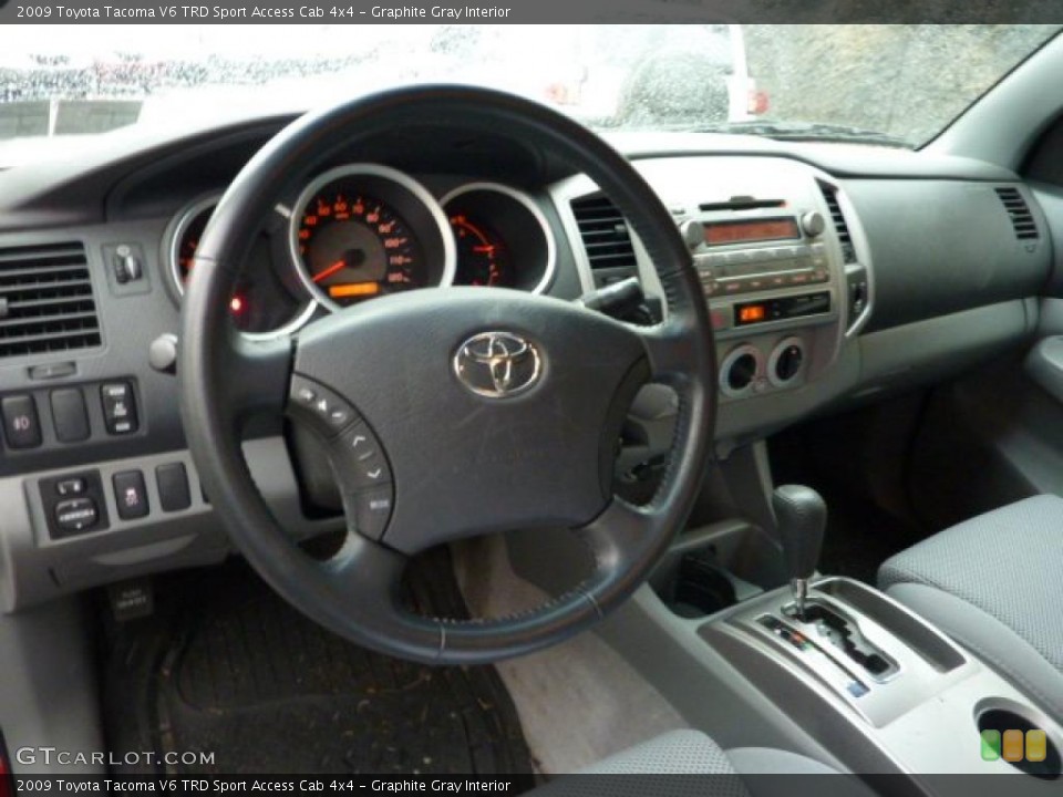 Graphite Gray Interior Prime Interior for the 2009 Toyota Tacoma V6 TRD Sport Access Cab 4x4 #40408941