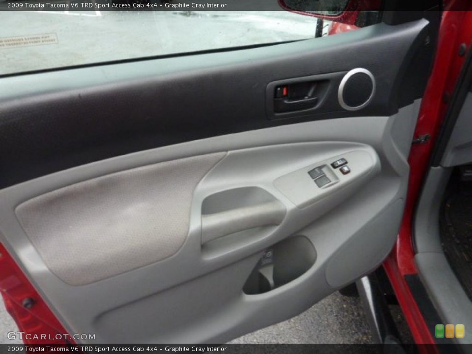 Graphite Gray Interior Door Panel for the 2009 Toyota Tacoma V6 TRD Sport Access Cab 4x4 #40408945