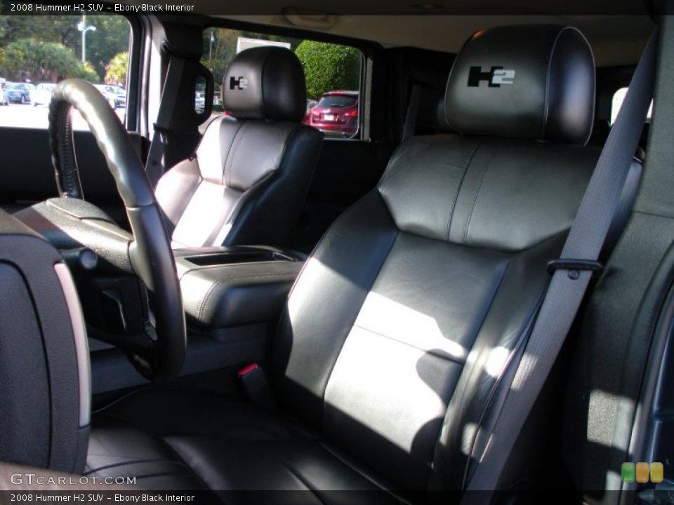 Ebony Black Interior Photo for the 2008 Hummer H2 SUV #40413848