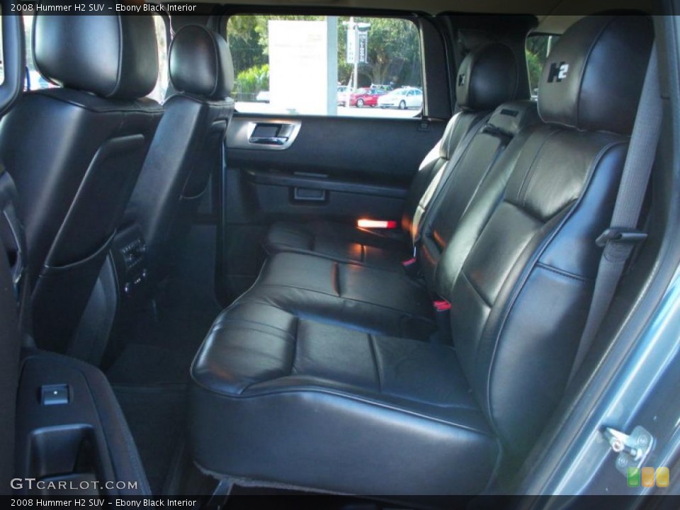 Ebony Black Interior Photo for the 2008 Hummer H2 SUV #40413864