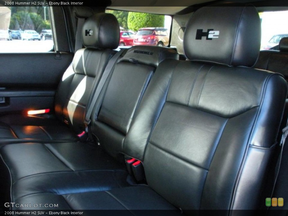 Ebony Black Interior Photo for the 2008 Hummer H2 SUV #40413880