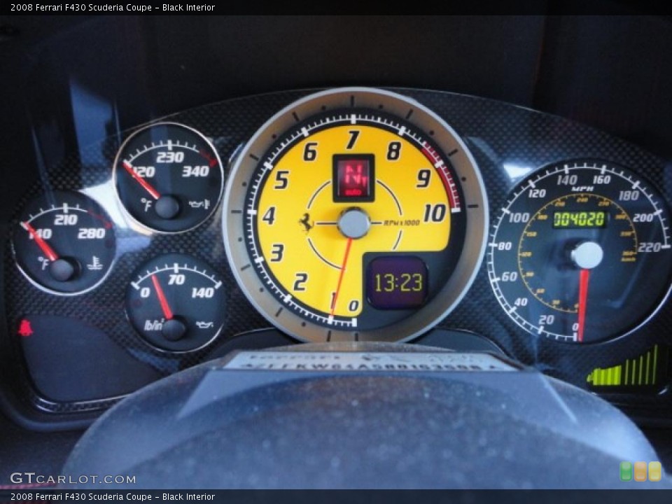 Black Interior Gauges for the 2008 Ferrari F430 Scuderia Coupe #40414984