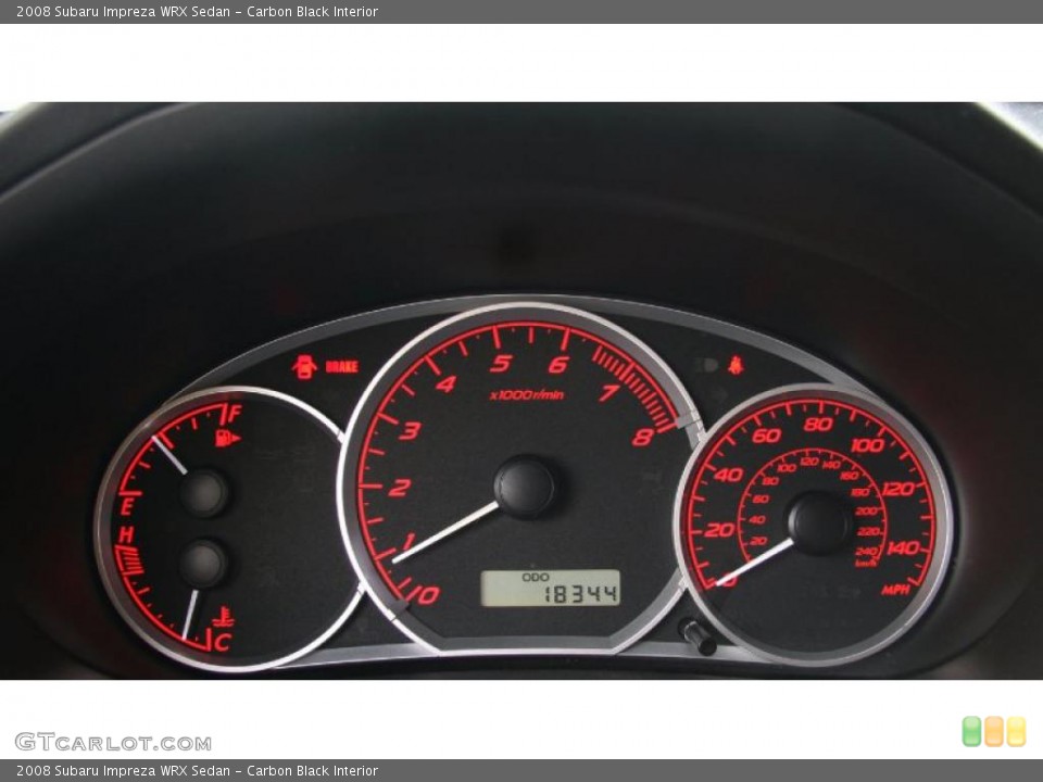 Carbon Black Interior Gauges for the 2008 Subaru Impreza WRX Sedan #40417844