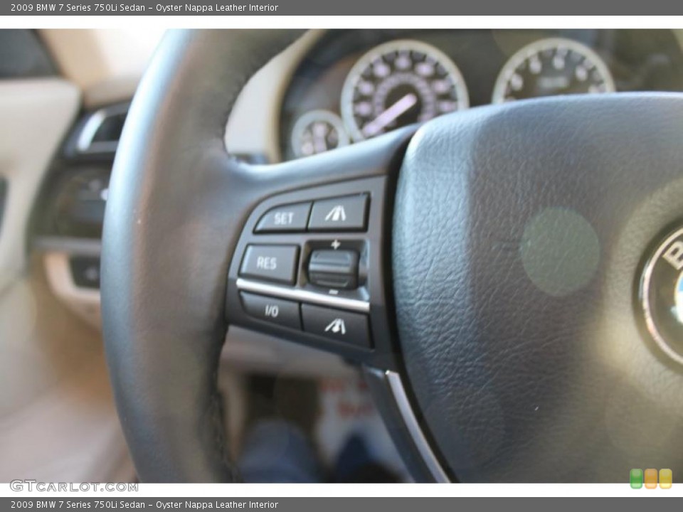 Oyster Nappa Leather Interior Controls for the 2009 BMW 7 Series 750Li Sedan #40420020