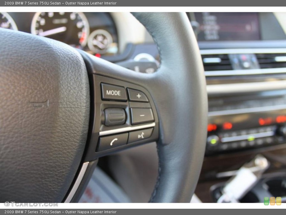 Oyster Nappa Leather Interior Controls for the 2009 BMW 7 Series 750Li Sedan #40420036