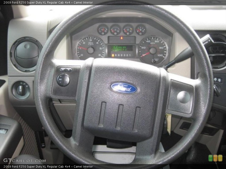 Camel Interior Steering Wheel for the 2009 Ford F250 Super Duty XL Regular Cab 4x4 #40423180