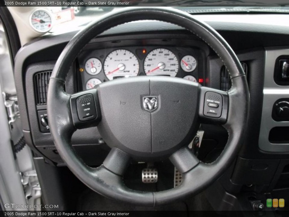 Dark Slate Gray Interior Steering Wheel for the 2005 Dodge Ram 1500 SRT-10 Regular Cab #40424168