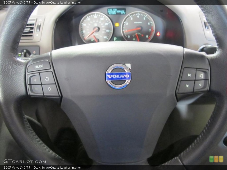 Dark Beige/Quartz Leather Interior Steering Wheel for the 2005 Volvo S40 T5 #40424832